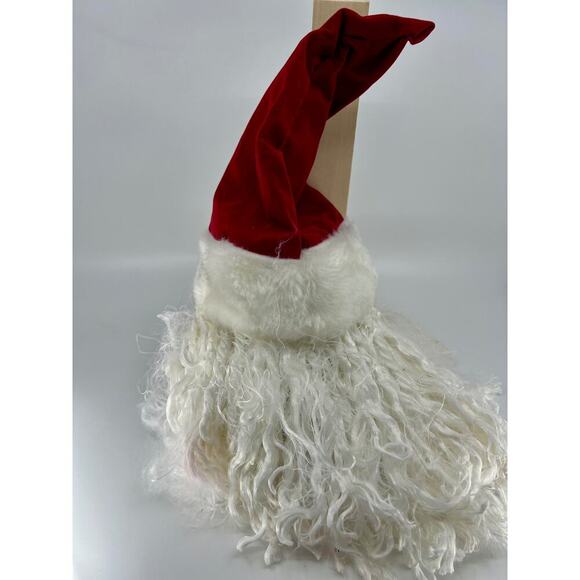 Vintage Santa Claus Ornament Large with Long Beard and Pole Feature 12" - Picture 4 of 4